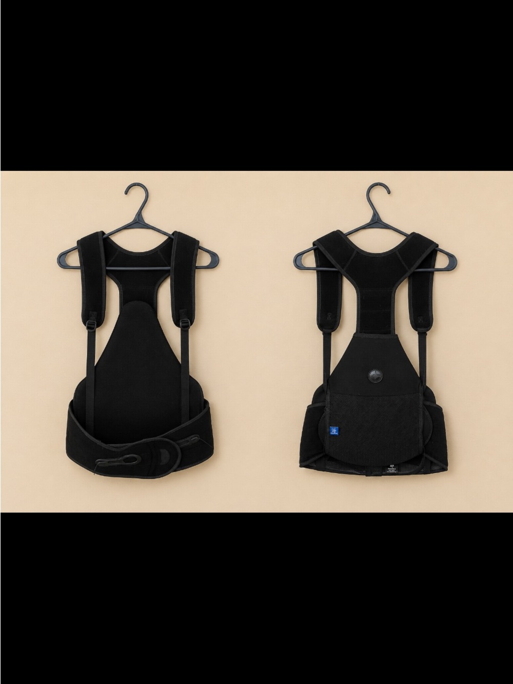 Adjustable Black Posture Support Brace